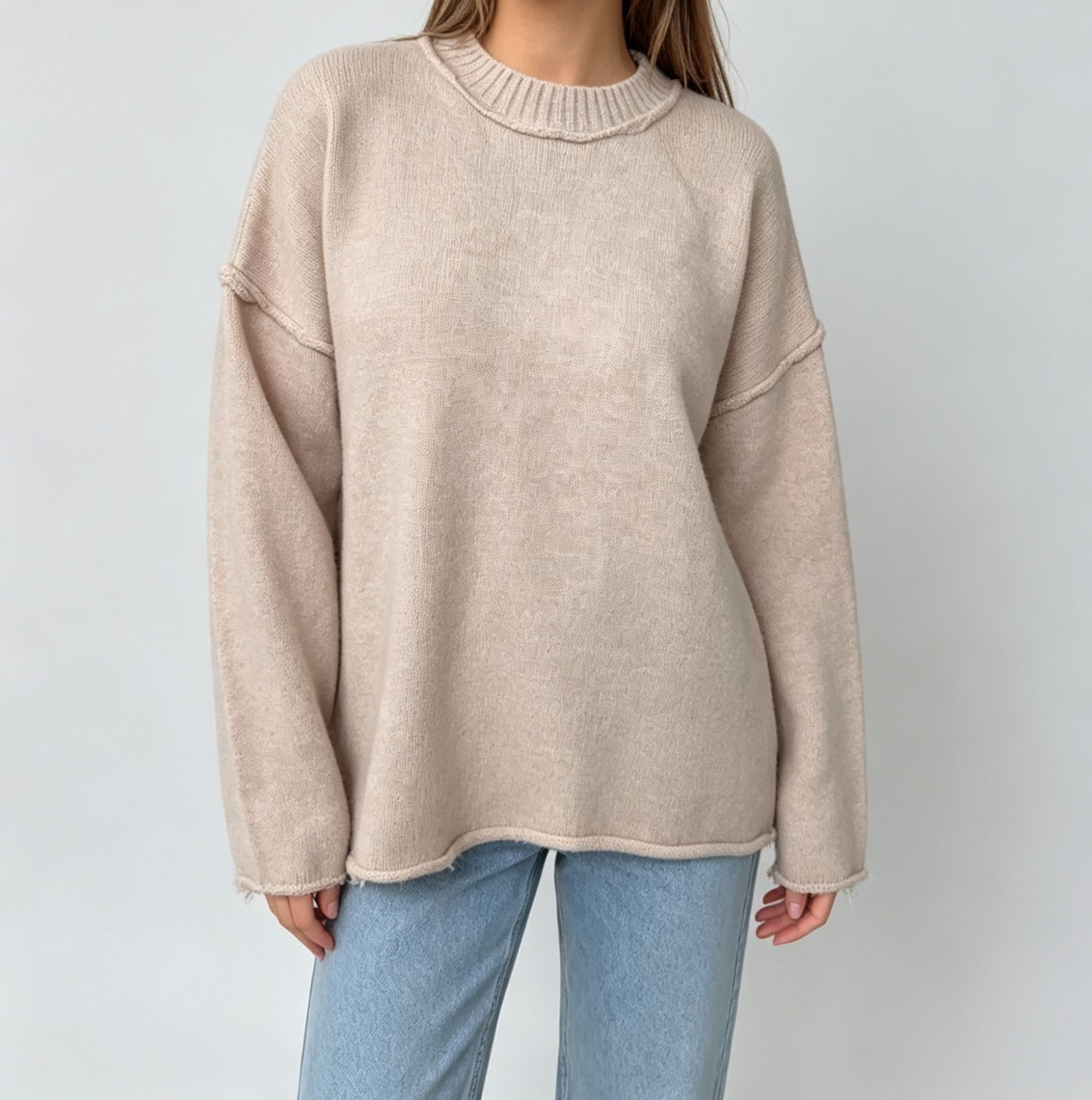 Women's Oversized Pullover Sweater Loose Casual Knit Top