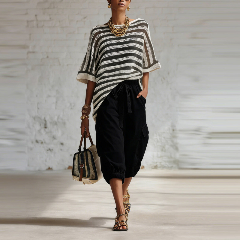 Women's Wide-Leg Cargo Pants Loose Casual Streetwear