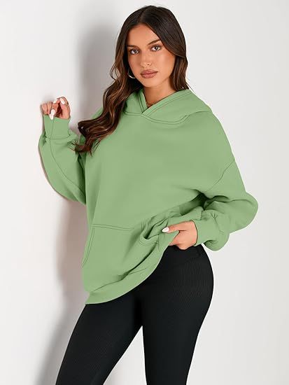 Women's Loose Hooded Sweatshirt Long Sleeve Warm Casual Pullover