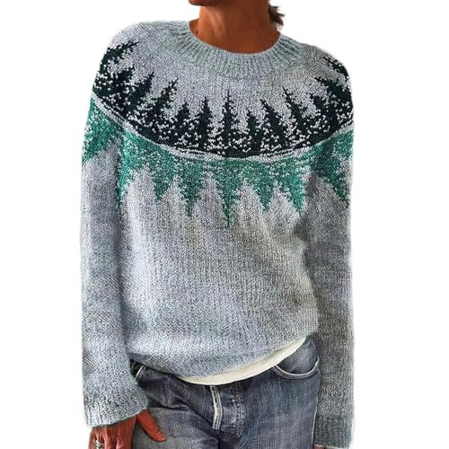Women's Striped Paw Print Tribal Graphic Crewneck Sweatshirt