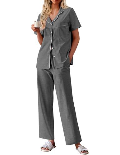 Women's Cuban Collar Short Sleeve Shirt and Pants Set