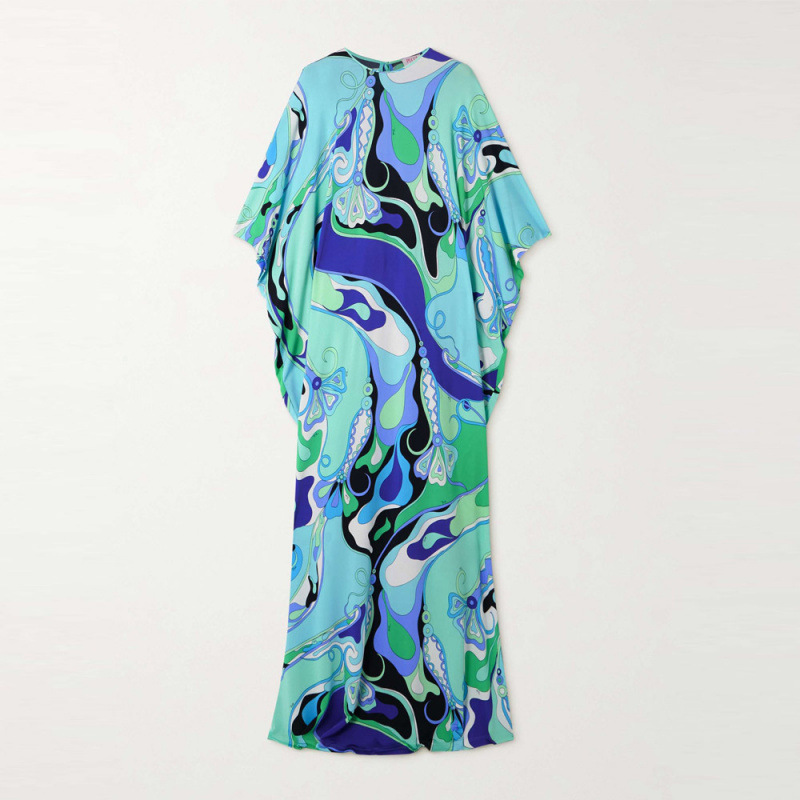 Floral Print Open-Back Tie-Waist Loose Casual Dress