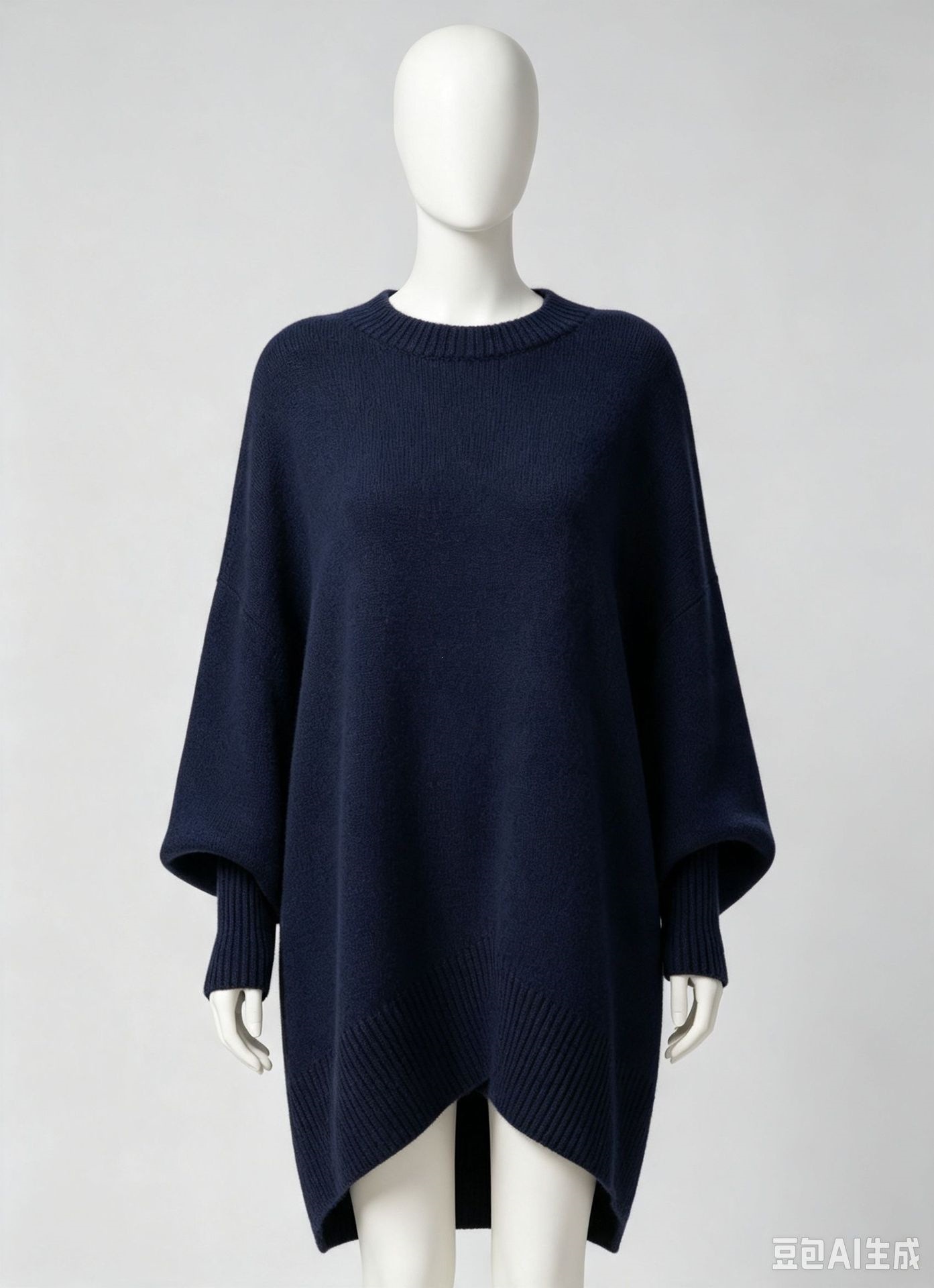 Women's Crewneck Pullover Knit Sweater Loose Relaxed Solid Color