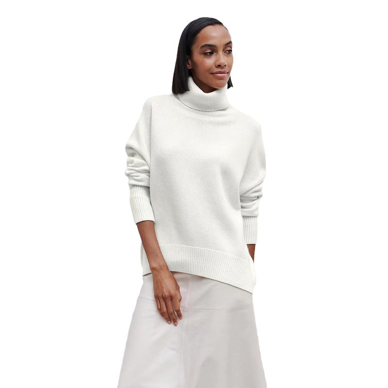 Soft Comfortable Pullover Collared Knit Sweater, Pill-Resistant Solid Color