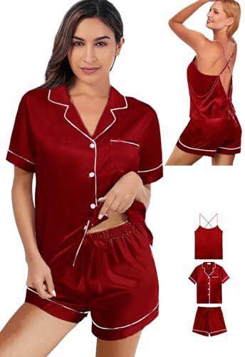 Women's Cuban Collar Retro Short Sleeve Button Set