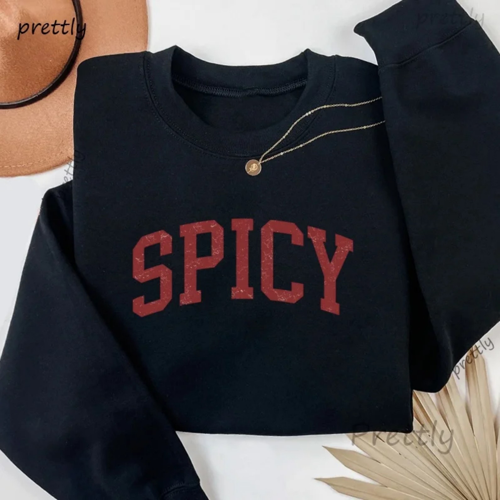 Women's Letter Print Crewneck Sweatshirt