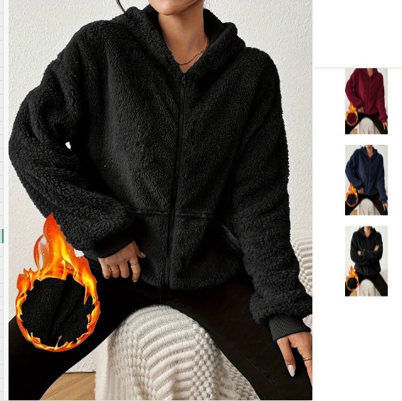 Women's Long Hooded Fleece-Lined Pullover Sweatshirt