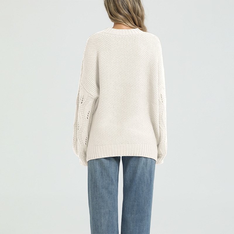 Women's Casual Loose Knit Pullover Sweater