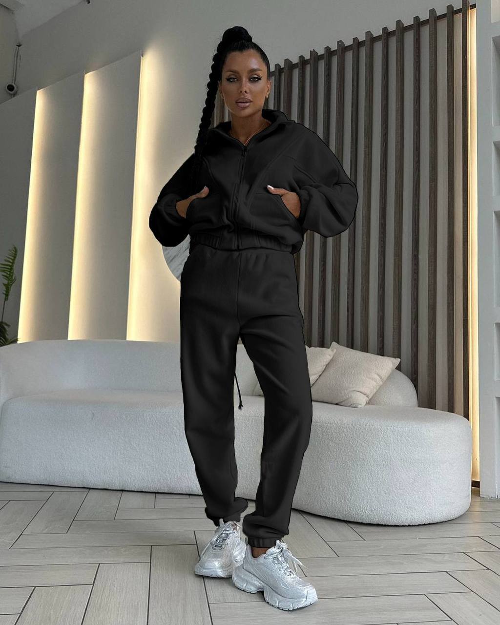 Women's Long Sleeve Open Front Cardigan and Pants Set Casual Sporty Two-Piece Outfit