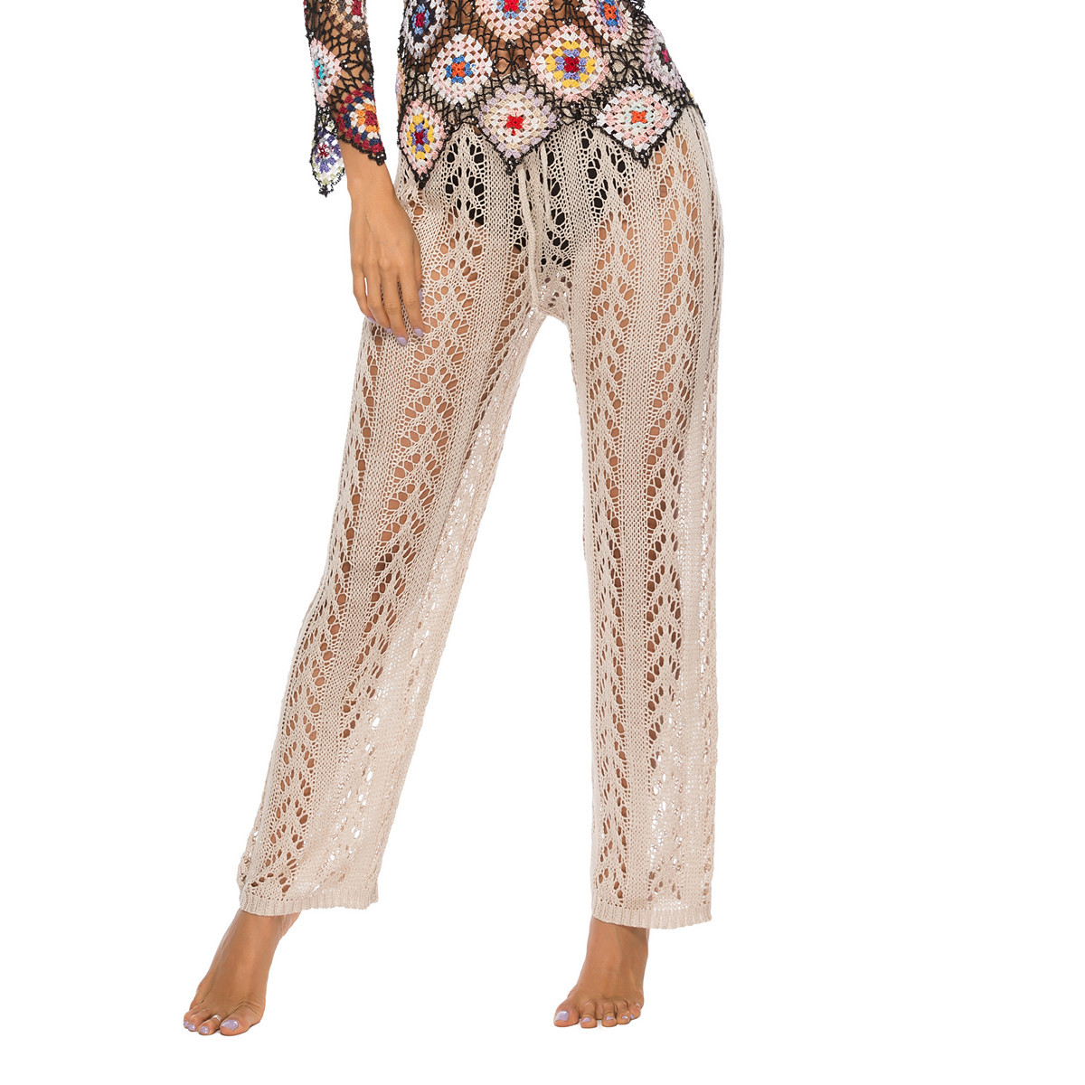 Sexy Cutout Wide-Leg Beach Pants for Women