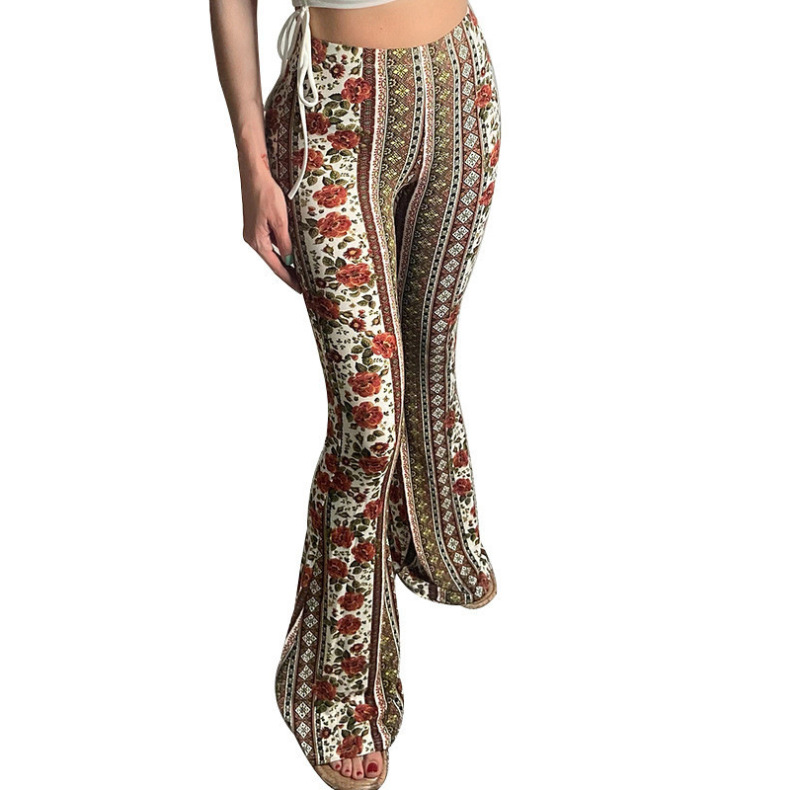 Bohemian High-Stretch Slim Fit Flare Pants for Women