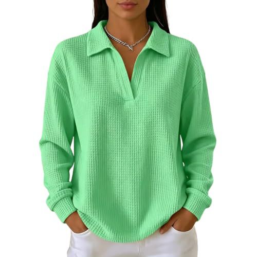 Women's Solid Waffle Knit Hoodie with Collar and Print