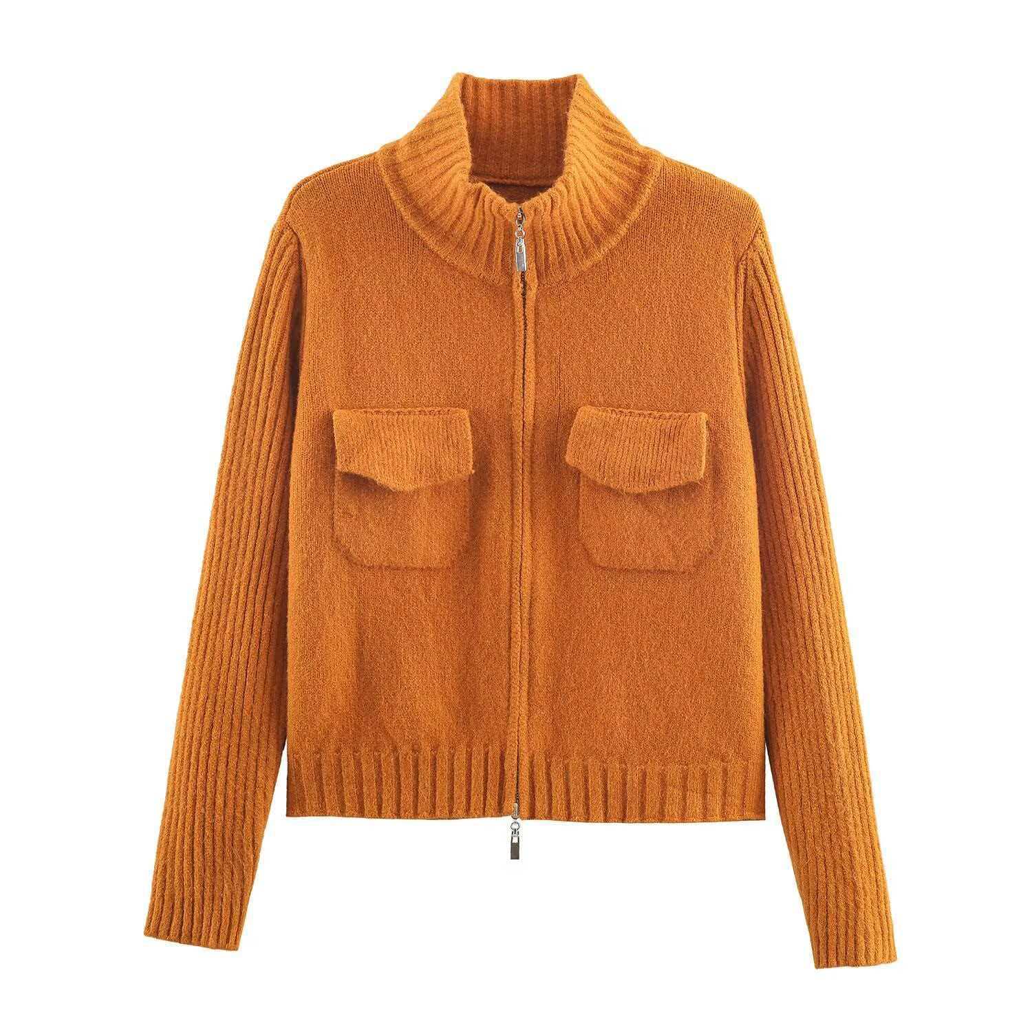 Women's Double-Zip Knit Cardigan Sweater