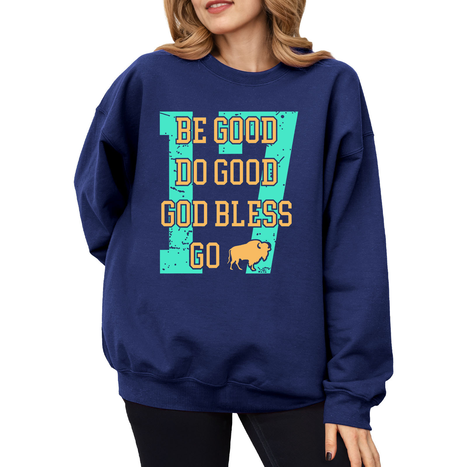 Women's Letter Print Crewneck Sweatshirt