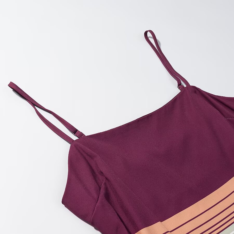 Striped Open-Back Cami Maxi Dress
