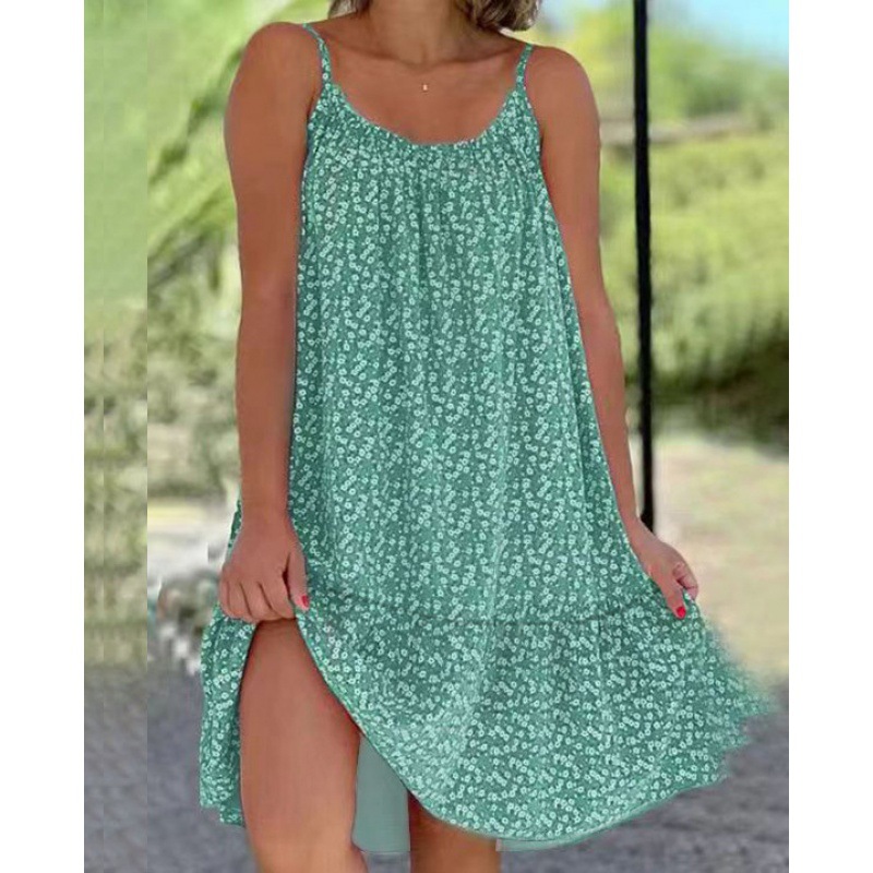 Floral Print Sleeveless Maxi Dress Plus Size S-5XL