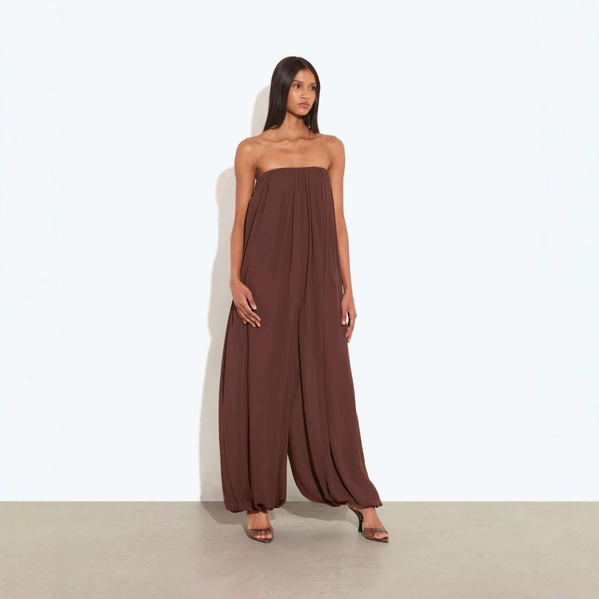 Women's Summer Solid Color Sleeveless Wide-Leg Jumpsuit with Pockets