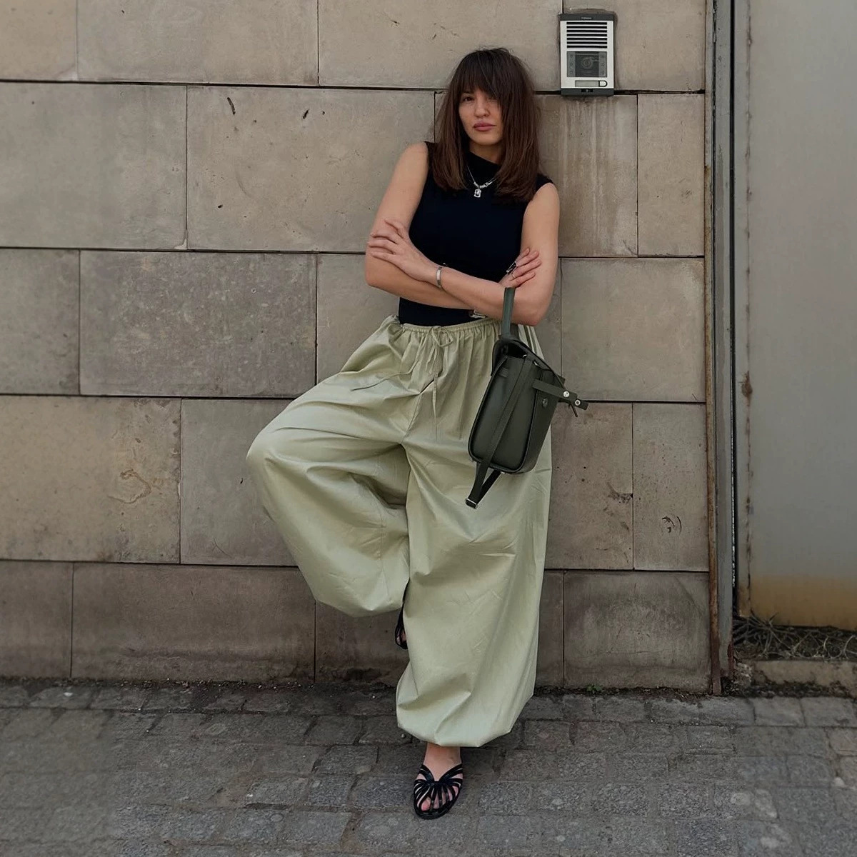 Lantern Pants Streetwear Wide-Leg Loose Casual Trousers