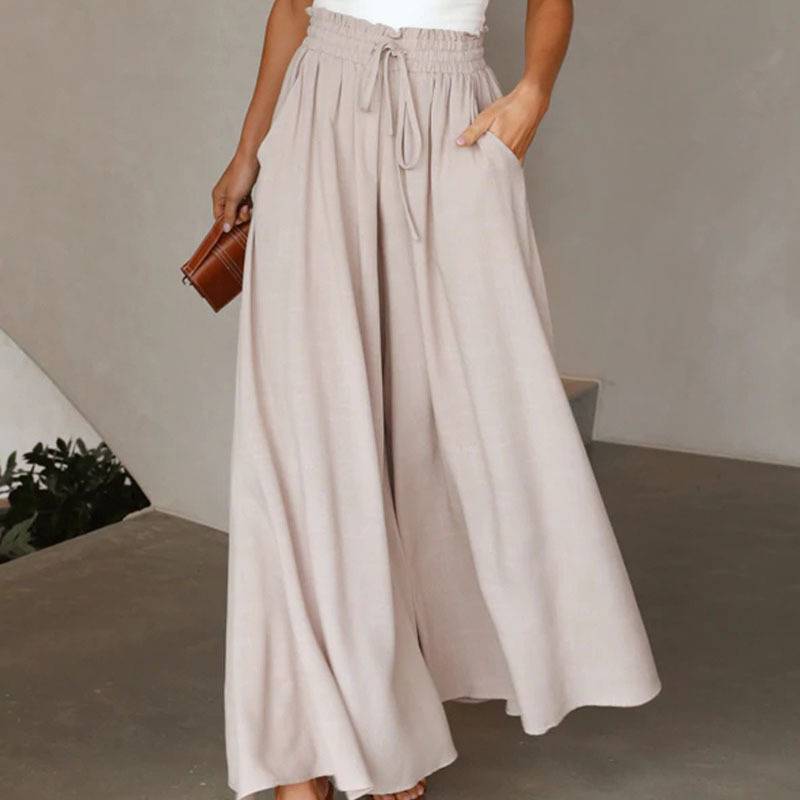 Women's Wide-Leg Casual Pants High Waist Loose Fit
