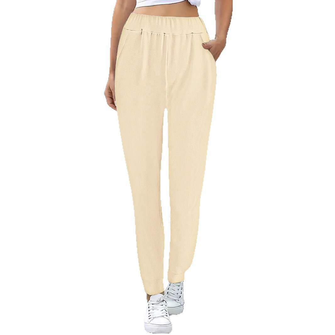 Women's Solid Color Drawstring Jogger Pants with Pockets