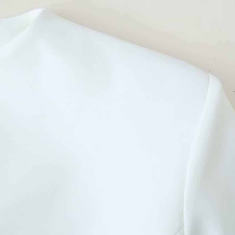 Women's Stand Collar Button Waist Dress