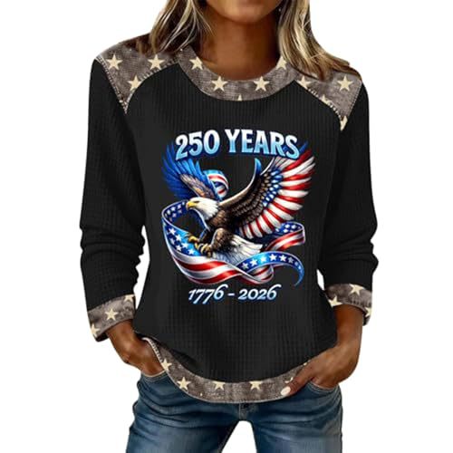 Women's USA Flag Star Print Sweatshirt
