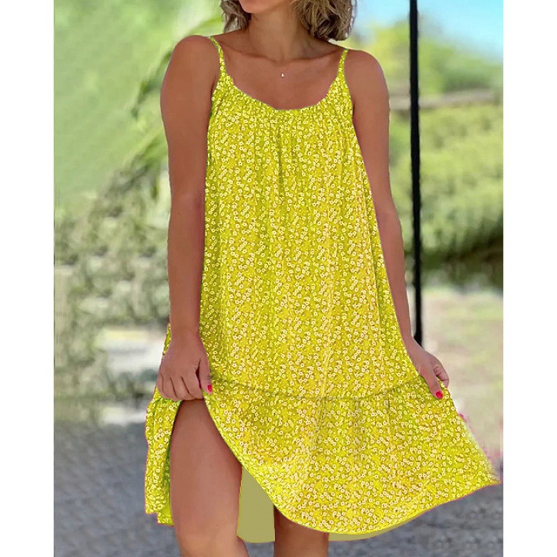 Floral Print Sleeveless Maxi Dress Plus Size S-5XL