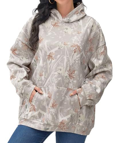 Women's Tree Leaf Leopard Print Hoodie