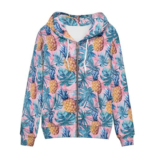 Women's Animal & Floral Print Hoodie Long Sleeve Crewneck