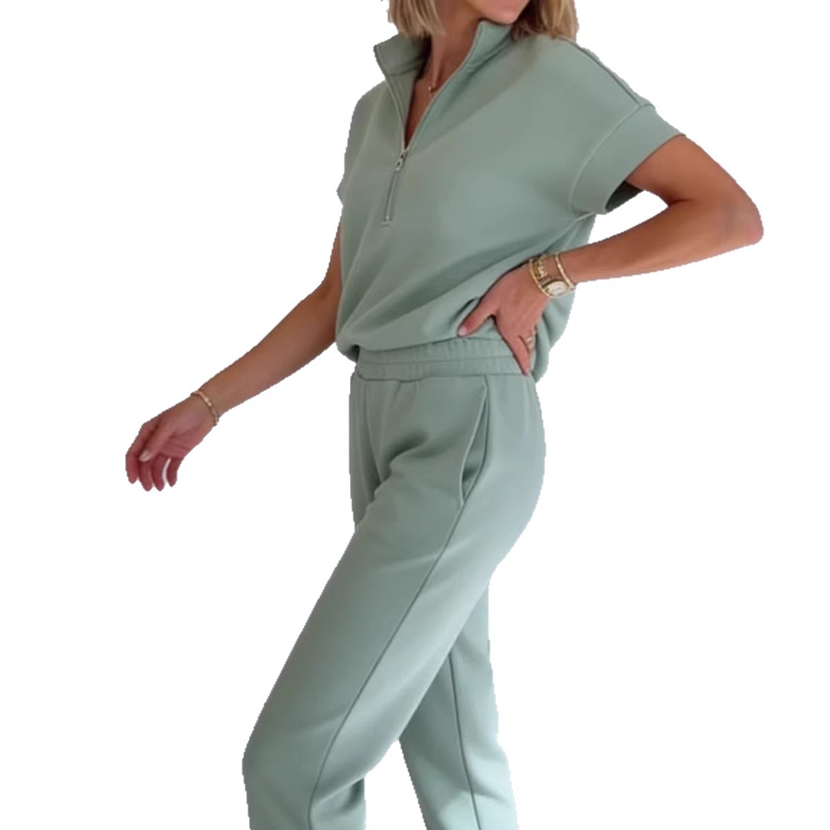 Spring Summer Casual T-Shirt and Pants Two-Piece Set