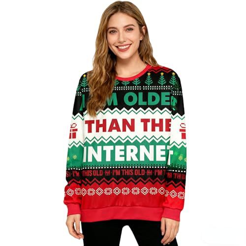 Women's Christmas Letter Graphic Print Crewneck Sweatshirt