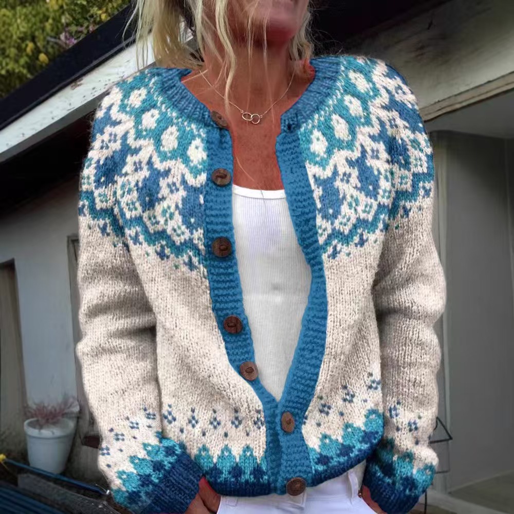 Women's Colorblock Open-Front Cardigan Sweater