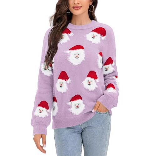 Women's Christmas Snowman Print Crewneck Sweatshirt