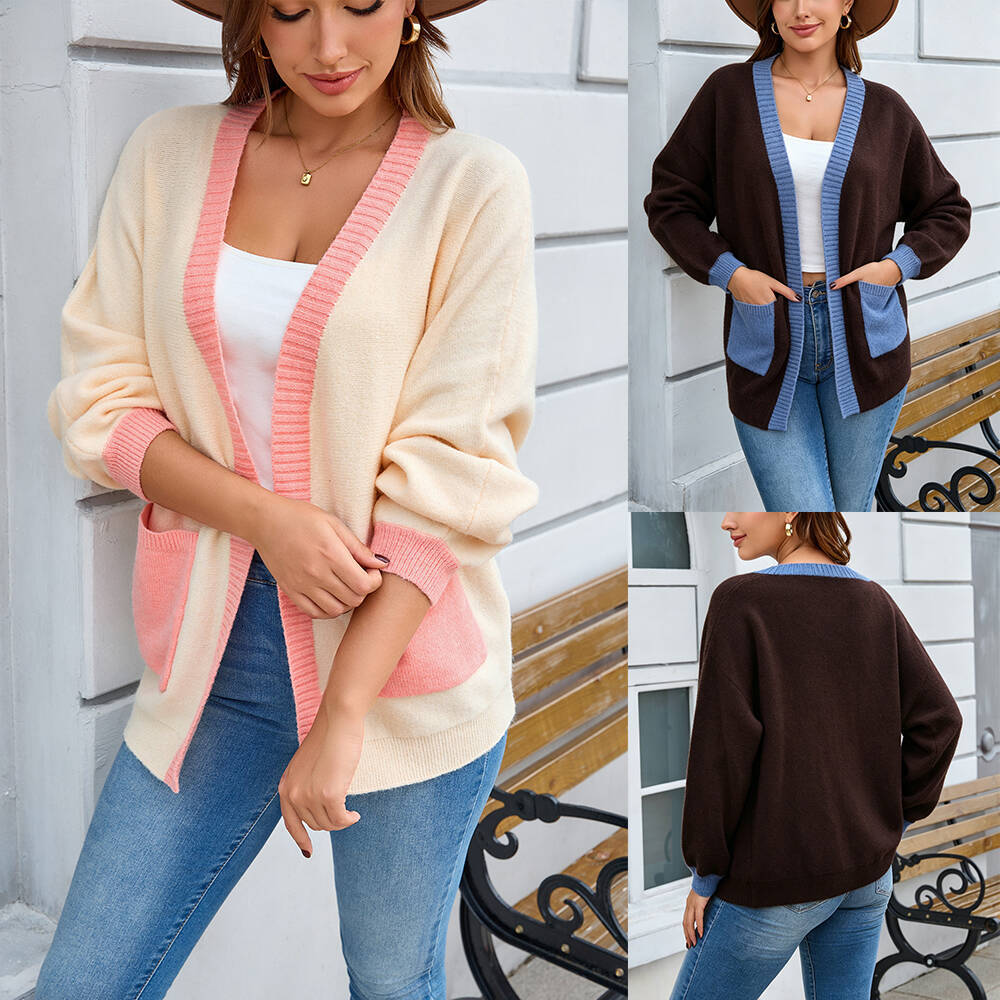 Women's Knit Cardigan Sweater Loose Fit Open Front Coat