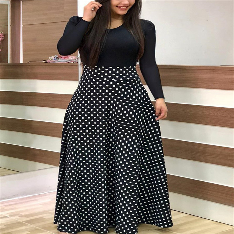 Floral Print Color-Block Short-Sleeve Plus-Size Dress