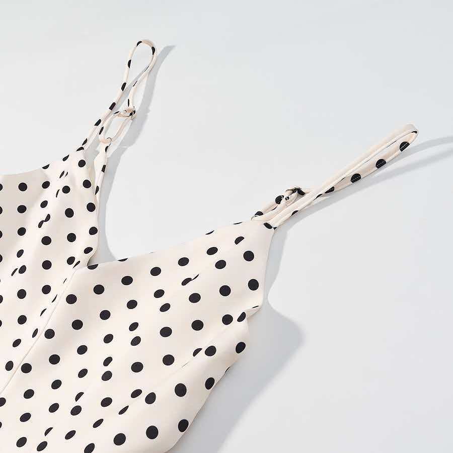 Women's Polka Dot Cami Dress Sleeveless Bodycon Short