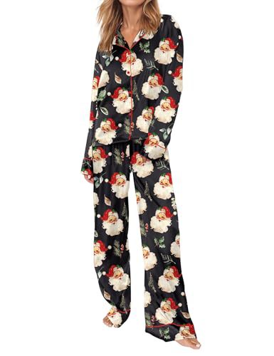 Women's Cuban Collar Print Long Sleeve Shirt Set