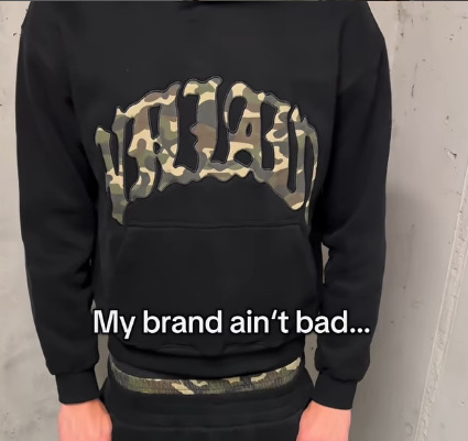 Unisex Leopard Print Embroidered Hoodie Set with Lined Hood
