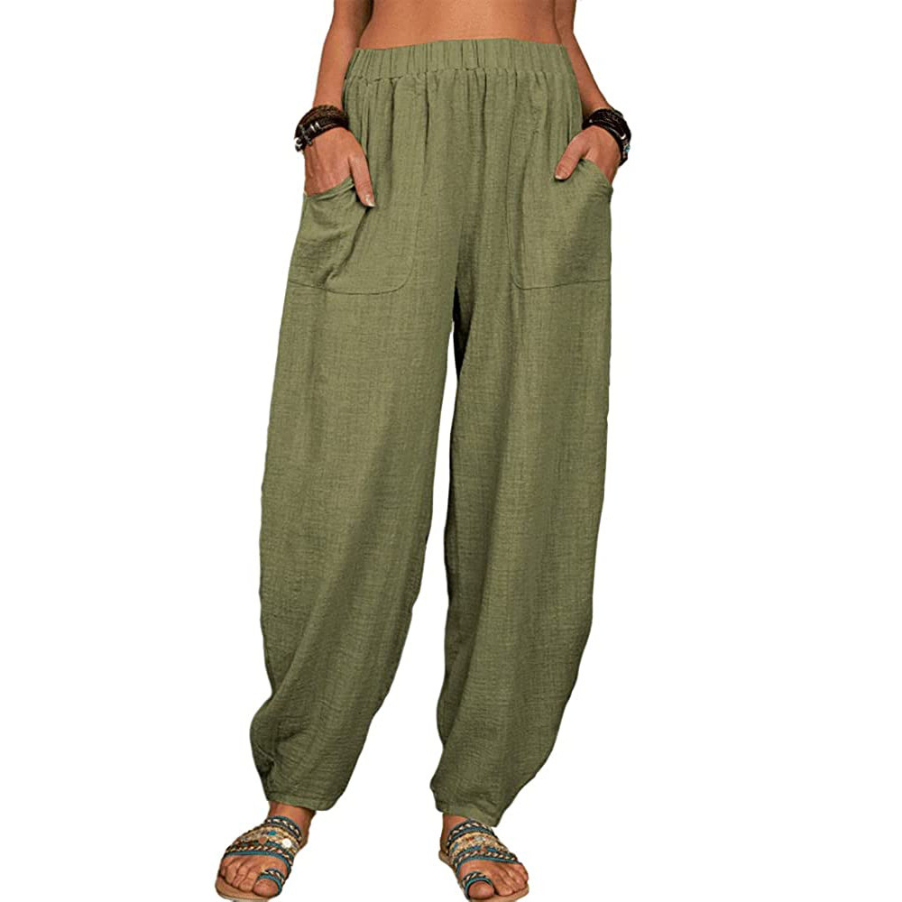Women's Loose Cotton Harem Lounge Pants