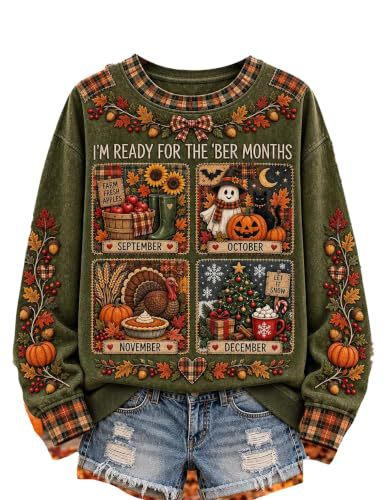Evil Pumpkin Smiley Face Print Crewneck Long Sleeve Pullover Sweatshirt