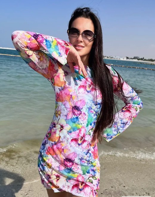 Women's Leopard Print Open Back Bell Sleeve Summer Dress