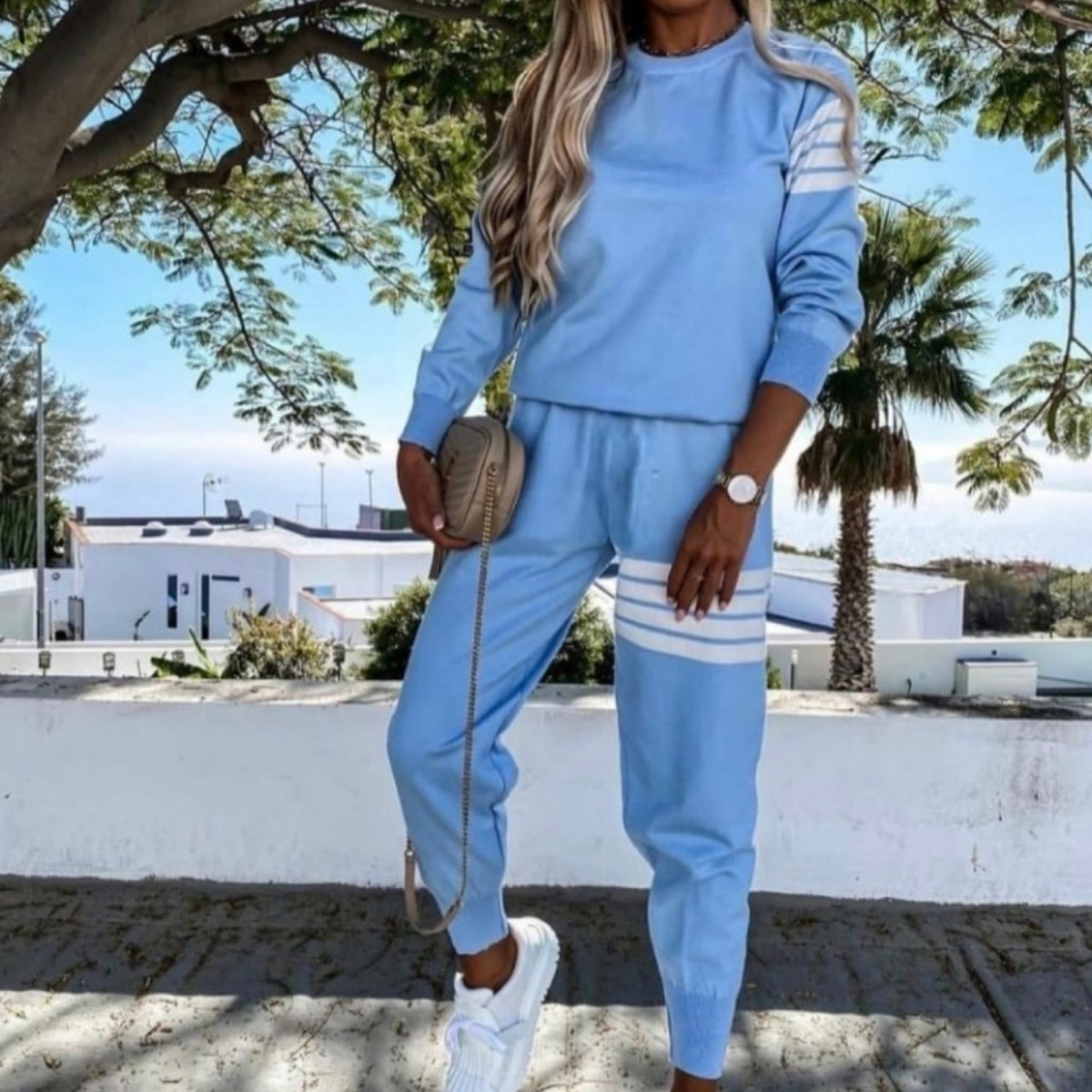 Women's Sleeveless Vest & Wide-Leg Pants Set Casual Streetwear Two-Piece
