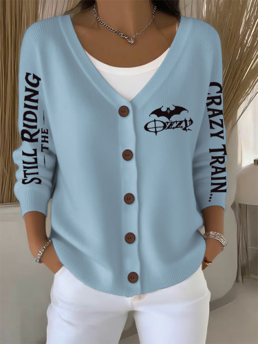 Casual Long-Sleeve Open-Front Cardigan Sweater