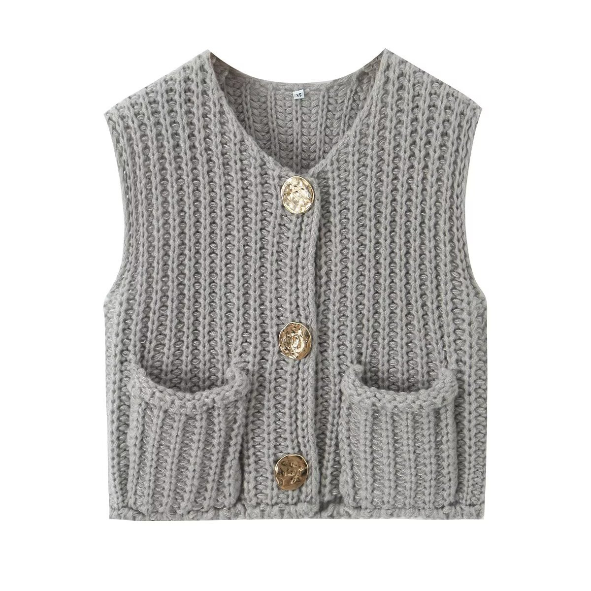 Women's Solid Color Sleeveless Knit Vest