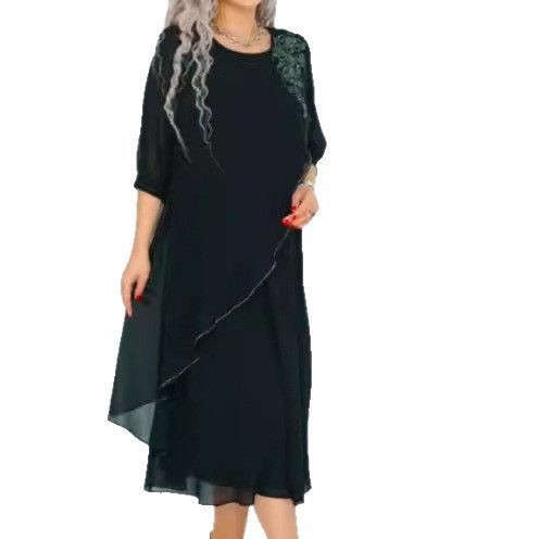 Women's Summer Printed Irregular Long Dress