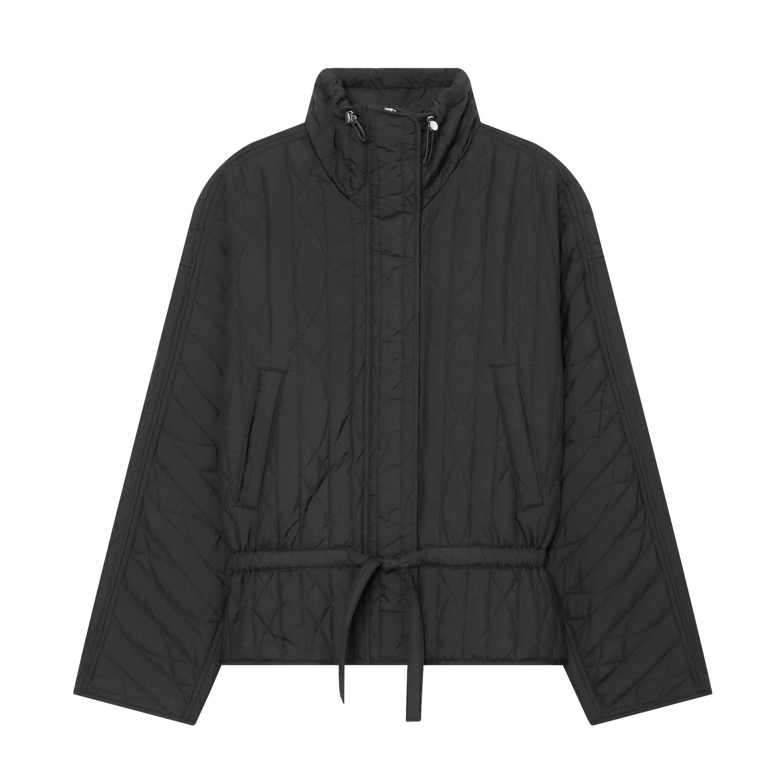 Women's Waist-Cinched Stand-Collar Padded Jacket