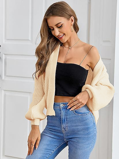 Colorblock Knit Cardigan Women's Long Sleeve Sweater