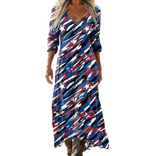 Women's Striped Floral Print Ruched Midi Dress