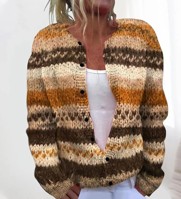 Women's Floral Print Button Cardigan Sweater