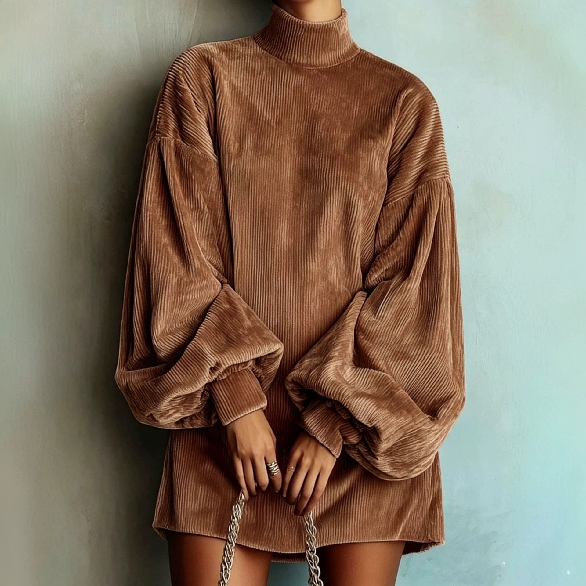 Women's Loose Lantern Sleeve A-Line Dress